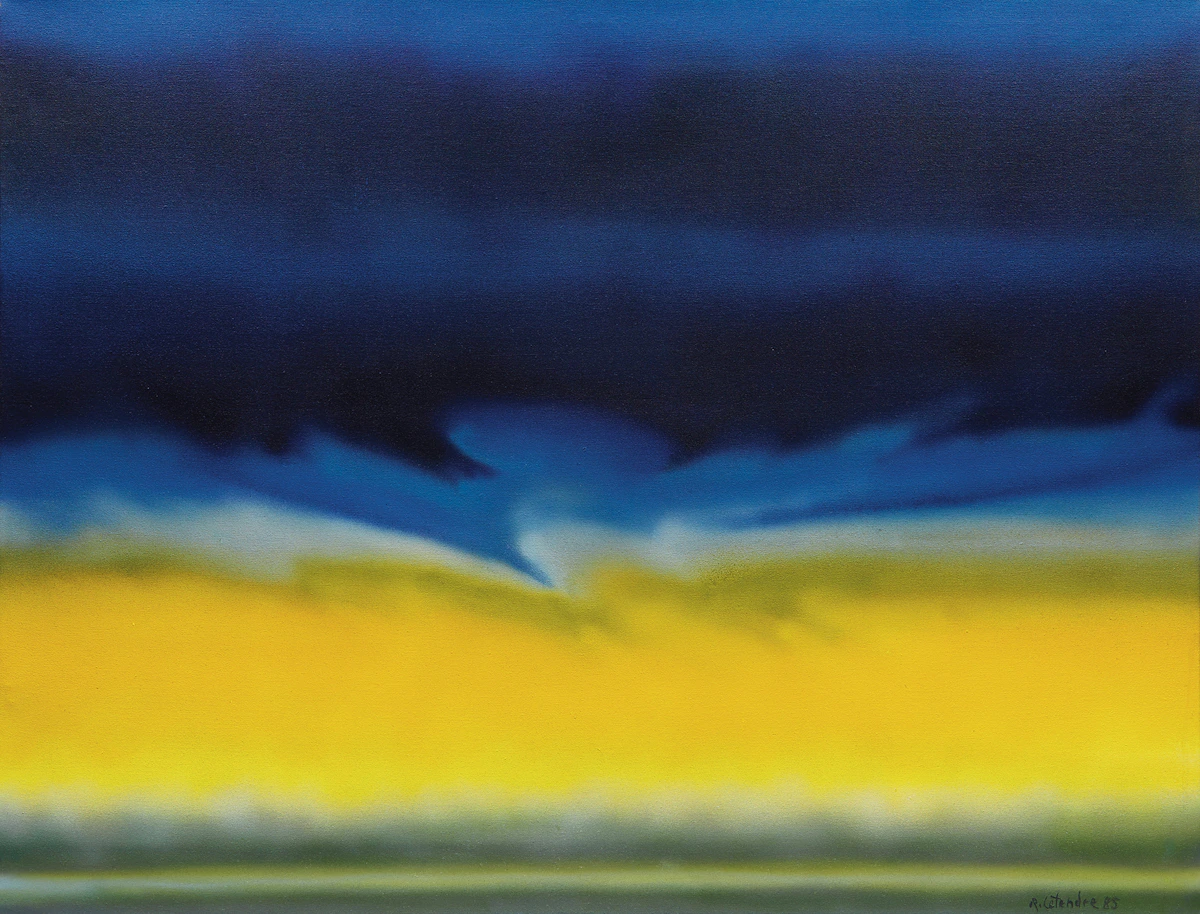 Rita Letendre, Sunrise, acrylic on canvas, 1985