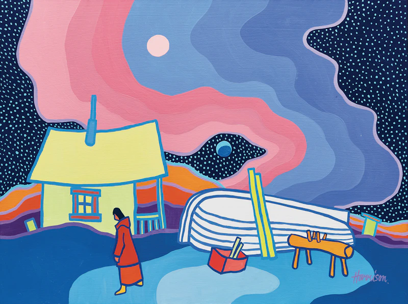 Ted Harrison, Evening Boat