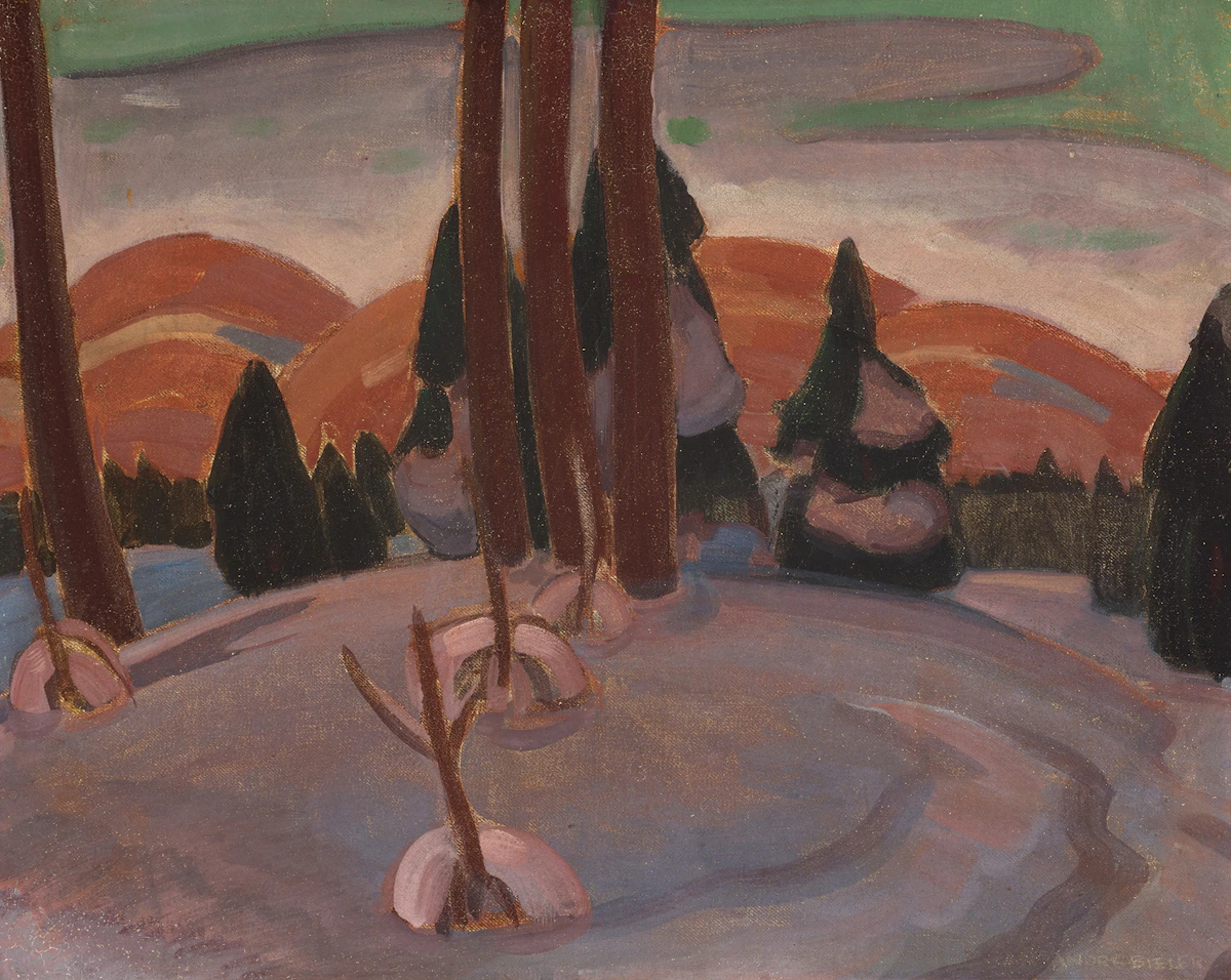 André Charles Biéler, Winter, Saint-Sauveur, oil on canvas, circa 1932