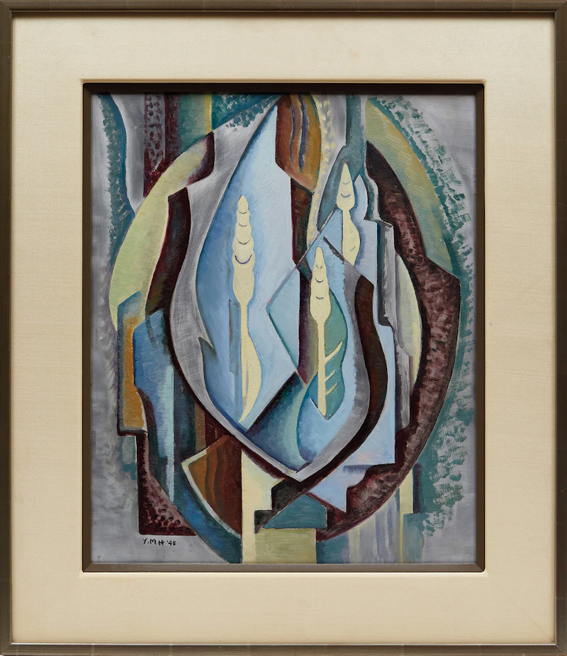 Yvonne McKague Housser, Untitled, oil on aluminum, 1948 - view 2