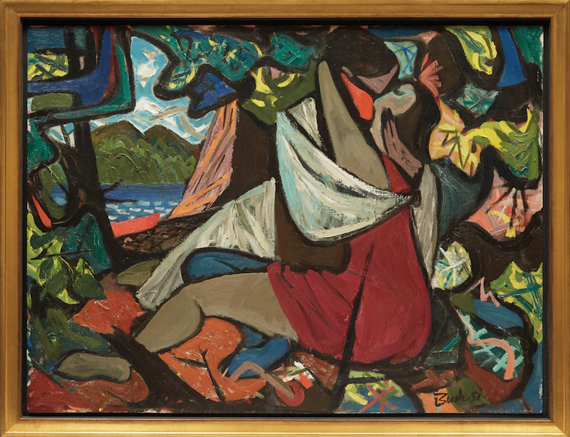 Jack Hamilton Bush, Summer Afternoon/The Lovers, oil on board, 1951 - view 2