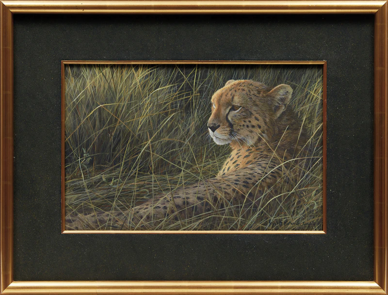 Robert Bateman, Cheetah on the Mara, acrylic on board, 2000 - view 2
