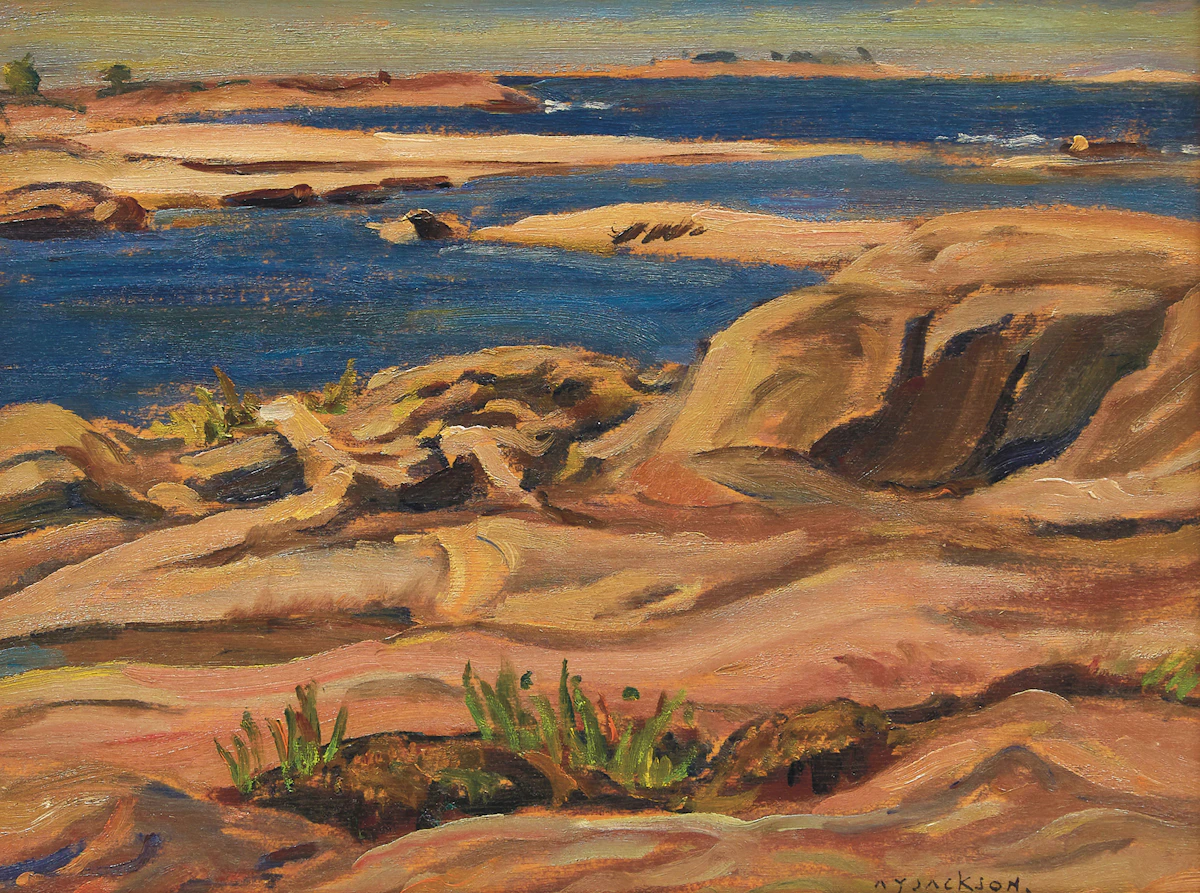 Alexander Young Jackson, South Pine from Split Rock , oil on panel, 1956