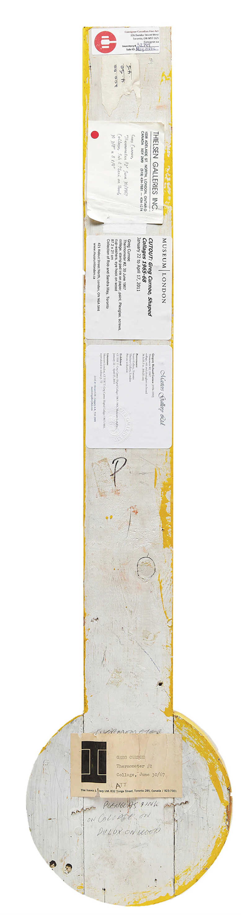 Gregory Richard Curnoe, Thermometer #2, no-medium, 1967 - view 2
