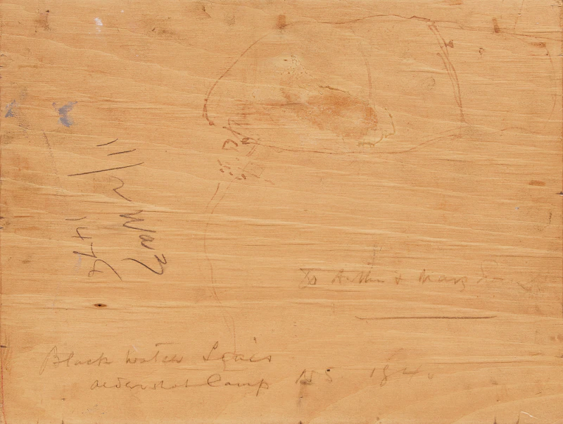 Robert Wakeham Pilot, Black Watch Tents, Aldershot Camp, Nova Scotia, oil on board, 1940 - view 2