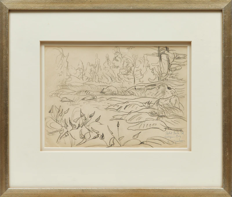 Alexander Young Jackson, Split Rock Island, Georgian Bay, double-sided graphite drawing - view 3