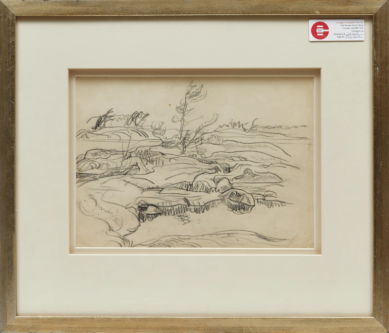 Alexander Young Jackson, Split Rock Island, Georgian Bay, double-sided graphite drawing - view 4
