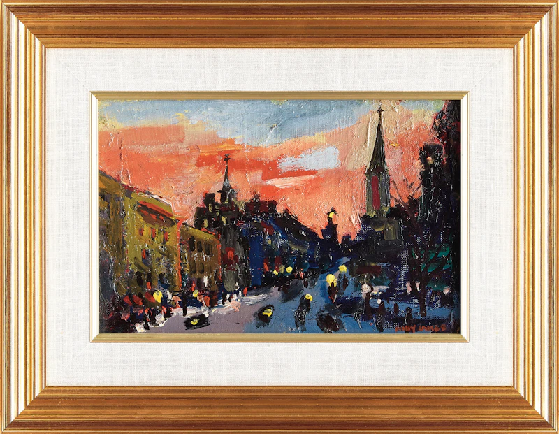 Molly Lamb Bobak, Oslo, oil on canvas board, 1962 - view 2