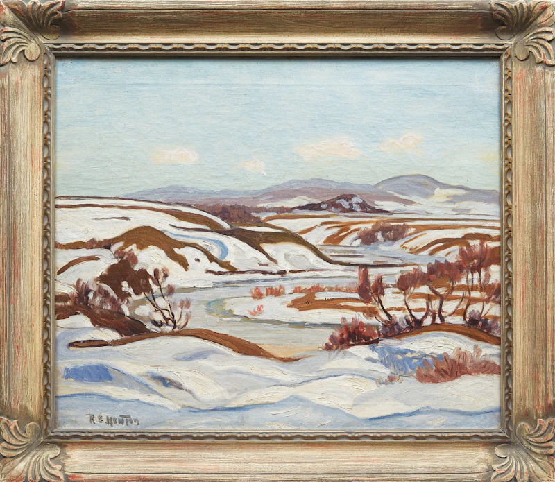 Randolph Stanley Hewton, Quebec River Landscape, oil on canvas - view 2
