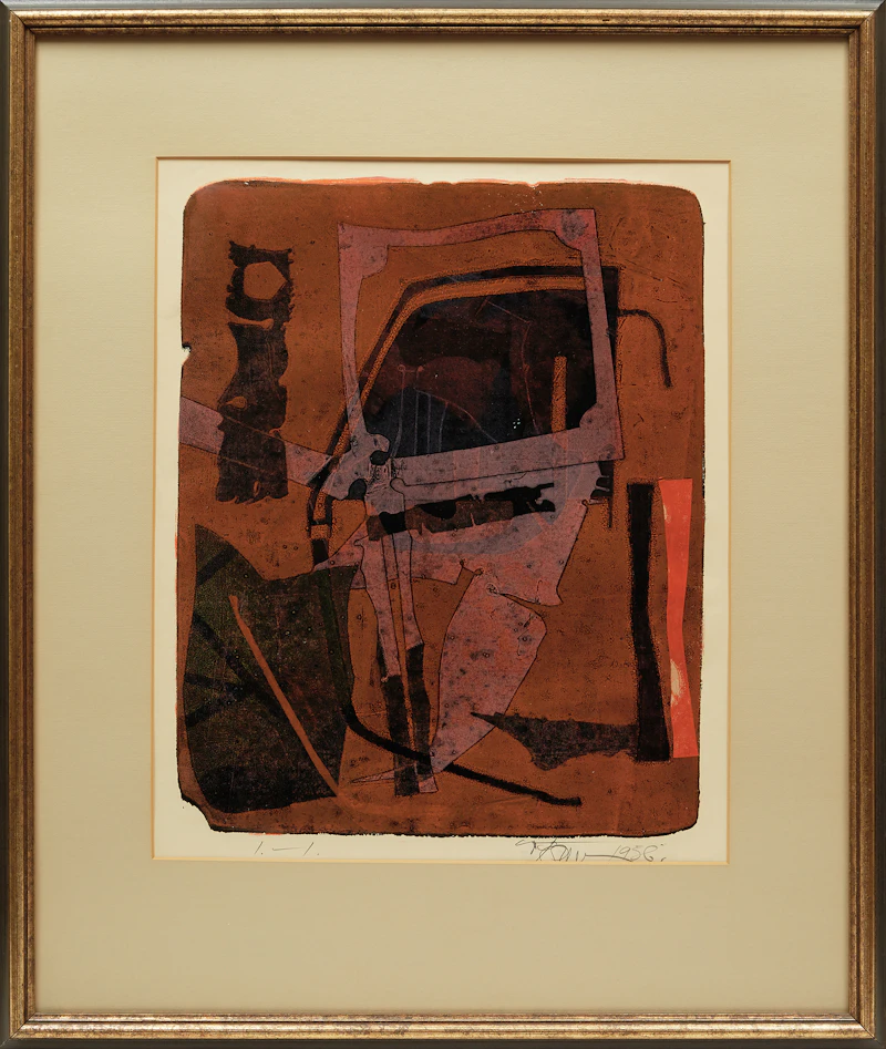 Harold Barling Town, Slipunder, single autographic print and collage, 1956 - view 3