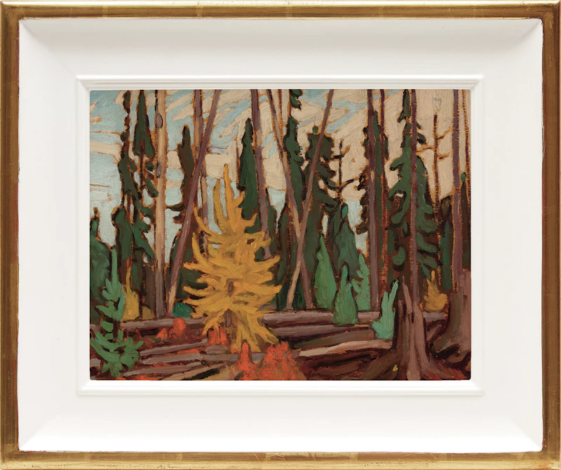 Lawren Stewart Harris, Algoma Sketch XCII (Algoma Autumn), oil on panel, ca. 1920-21 - view 2