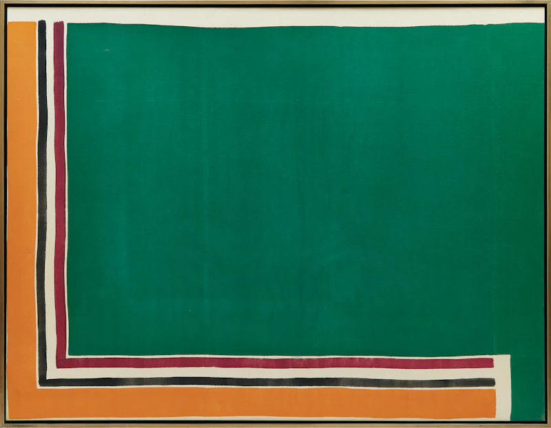 Kenneth Campbell Lochhead, Green Attachment, acrylic on canvas, 1965 - view 2