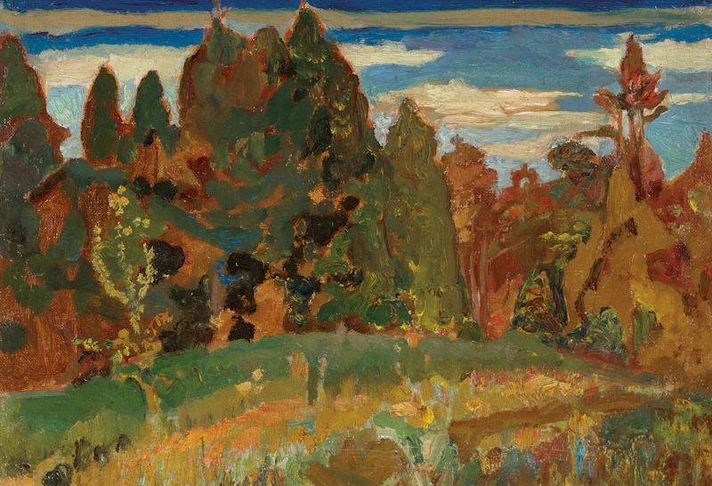 Frederick Horsman Varley, Spring Meadow, Don Valley