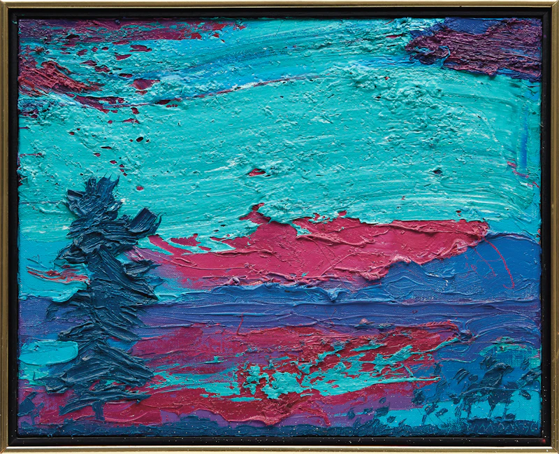 Richard Borthwick Gorman, Landscape, oil on canvas, 1990 - view 2