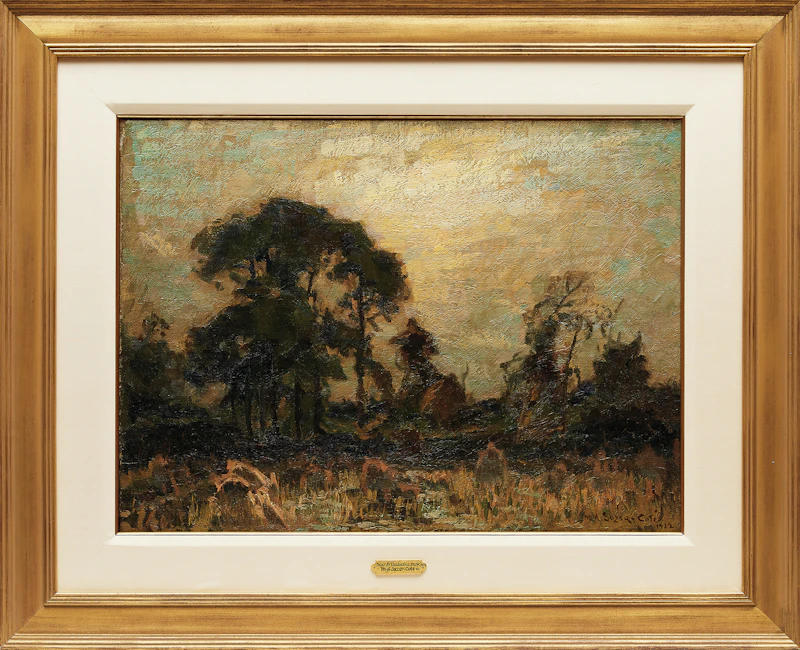 Marc-Aurèle de Foy Suzor-Coté, Near Arthabaska at Dusk, oil on canvas, 1922 - view 2