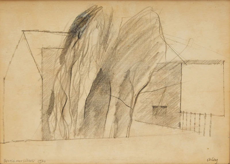 Toni Onley, Across our Street, graphite on paper, 1970 - view 2