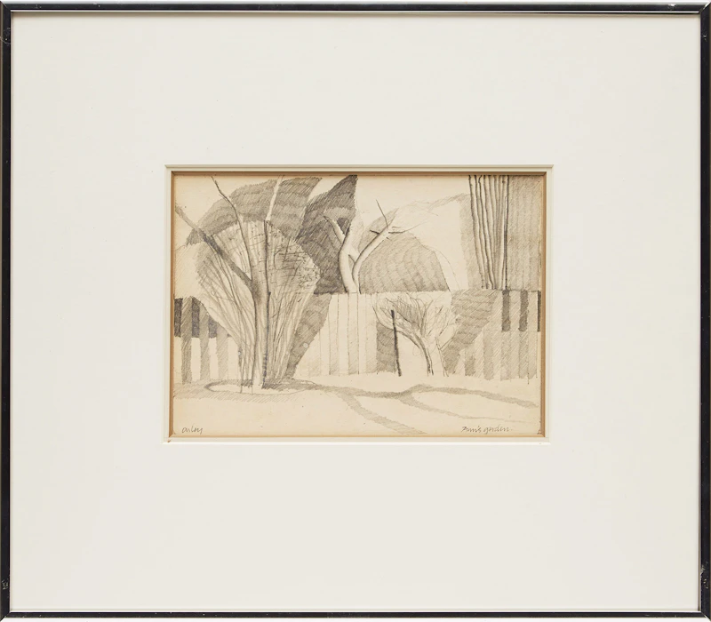 Toni Onley, Ann’s Garden, graphite on paper - view 2