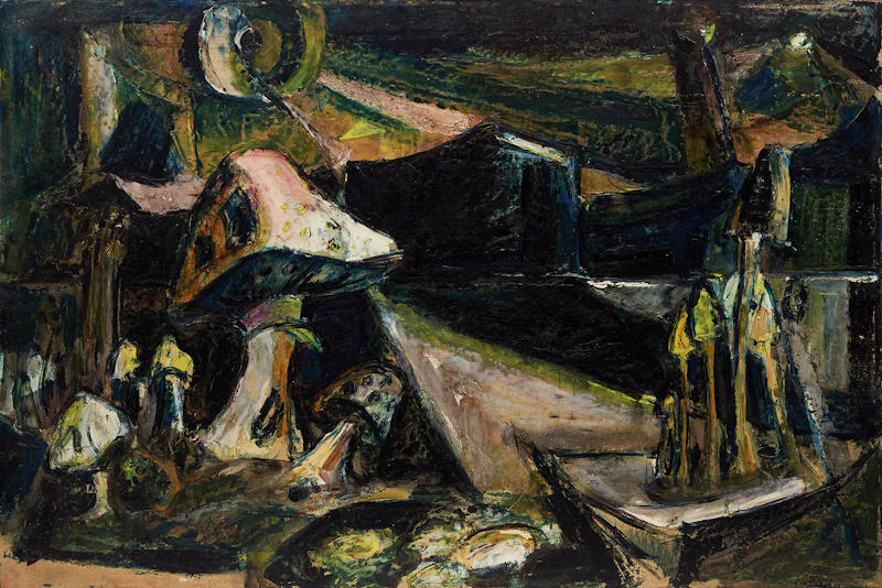Alexander Samuel Millar, Landscape with Mushrooms; Landscape in Pinks and Yellows; Rocky Landscape 