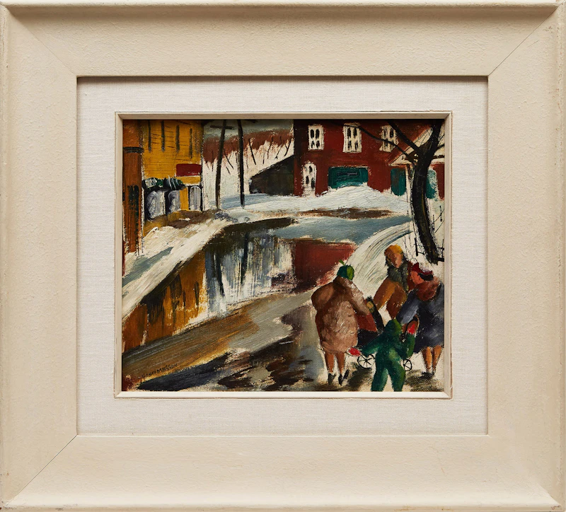 Henri Leopold Masson, Conversation, oil on canvas - view 2