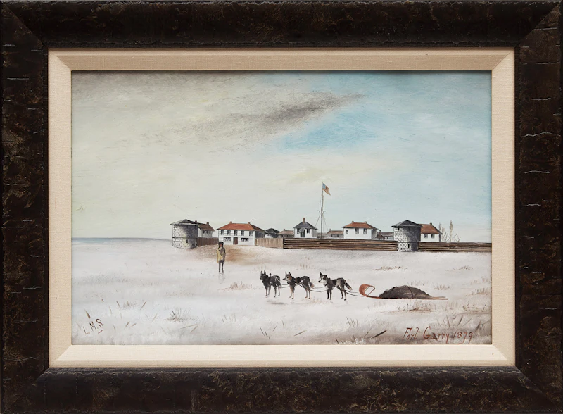 Lionel MacDonald Stephenson, Fort Garry, oil on board, 1879 - view 2