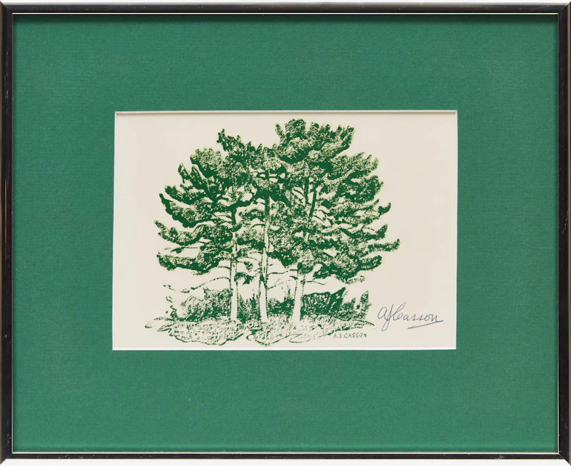 Alfred Joseph Casson, “Three Pines”, colour lithograph - view 2