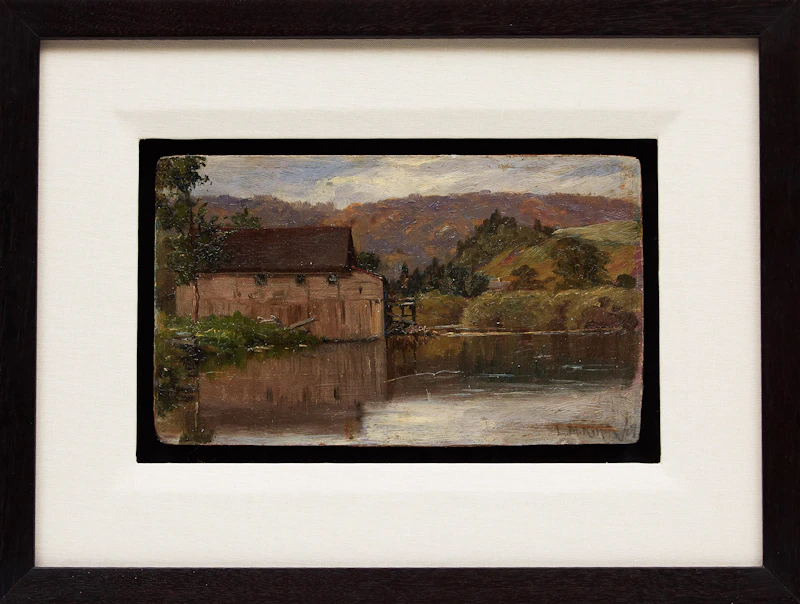 L.M. Kilpin, Shoreline Landscape, oil on board - view 2