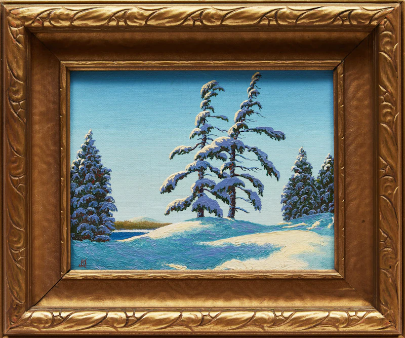 Jens Kai Dinesen, Winter Shadows, oil on canvas board, 1936 - view 2
