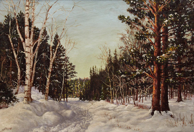 Otto Planding, Winding Road; Northern Ontario Near Huntsville; Muskoka, three oil paintings - view 7