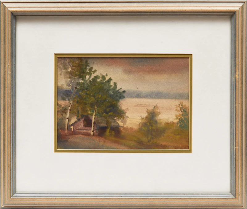 Owen Staples, Cabin Within The Trees; River Scene, two works - view 2