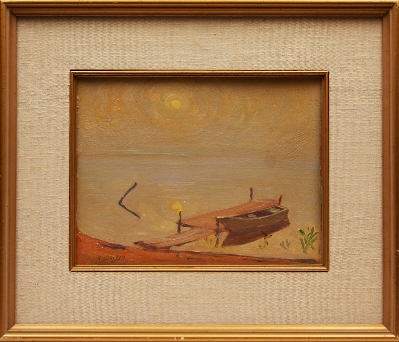 Ralph Wallace Burton, Sunrise - Madawaska River East, oil on board, 1964 - view 2