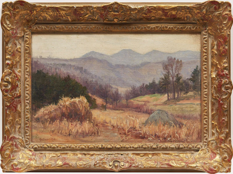 Gertrude Cutts, Landscape, oil on masonite - view 2