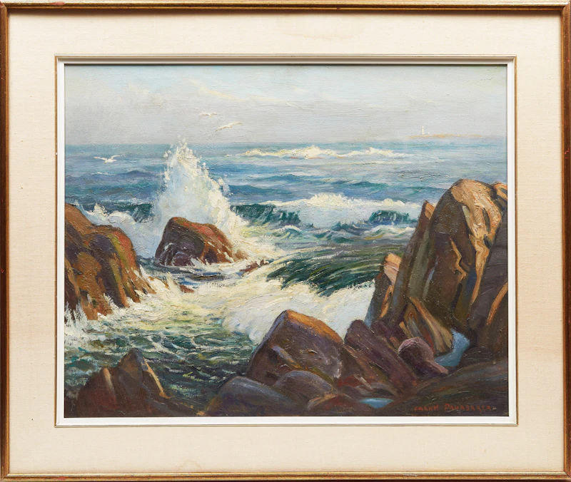 Frank Shirley Panabaker, Light House at Peggy’s Cove, oil on masonite - view 2