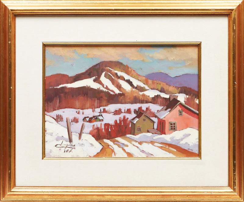 Claude Langevin, En haut du rang, oil on canvas - view 2