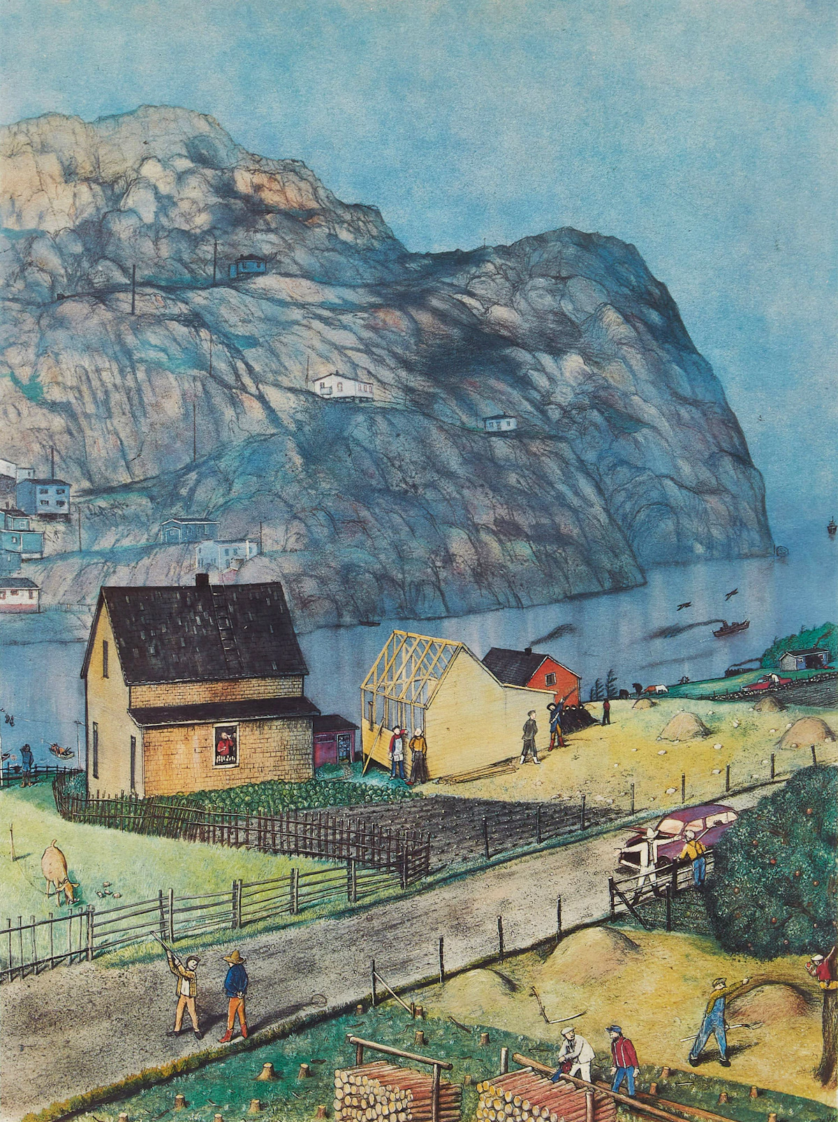 William Kurelek, Newfie Jokes, colour photolithograph