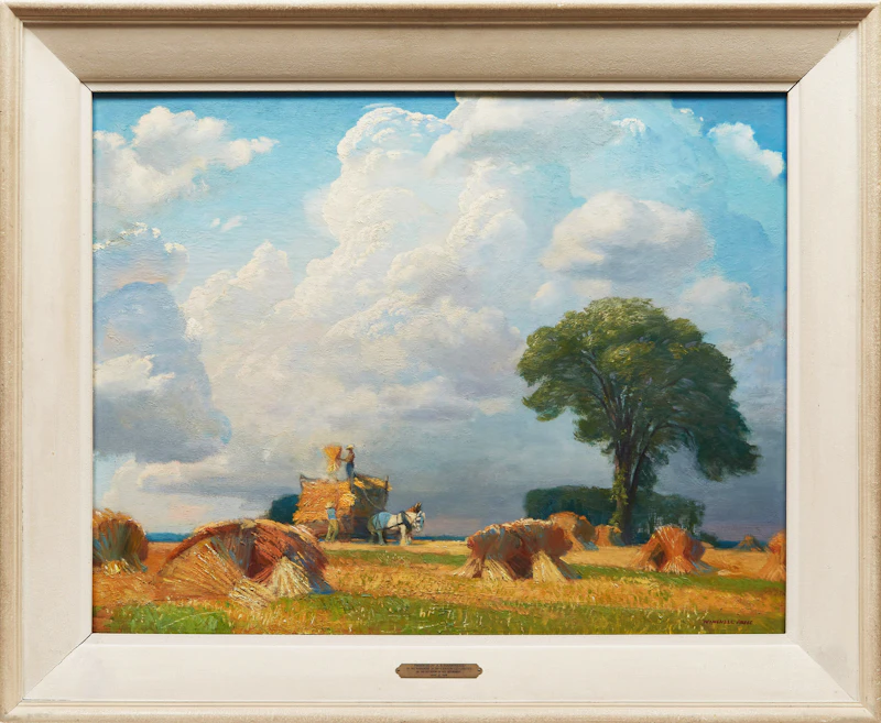 Addison Winchell Price, Haying Scene, oil on board - view 2