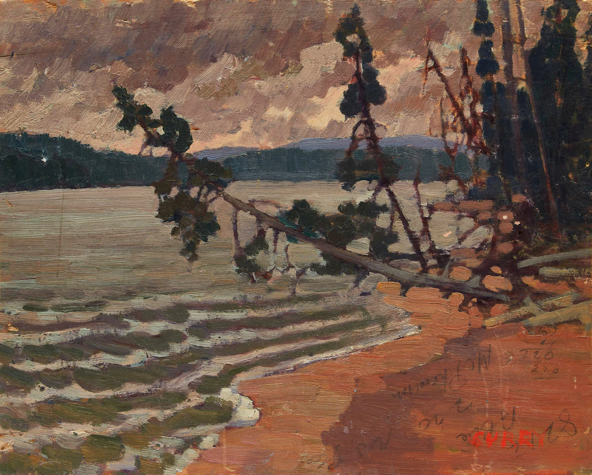 Ethel Luella Curry, North Lake, Haliburton, oil on board, 1932