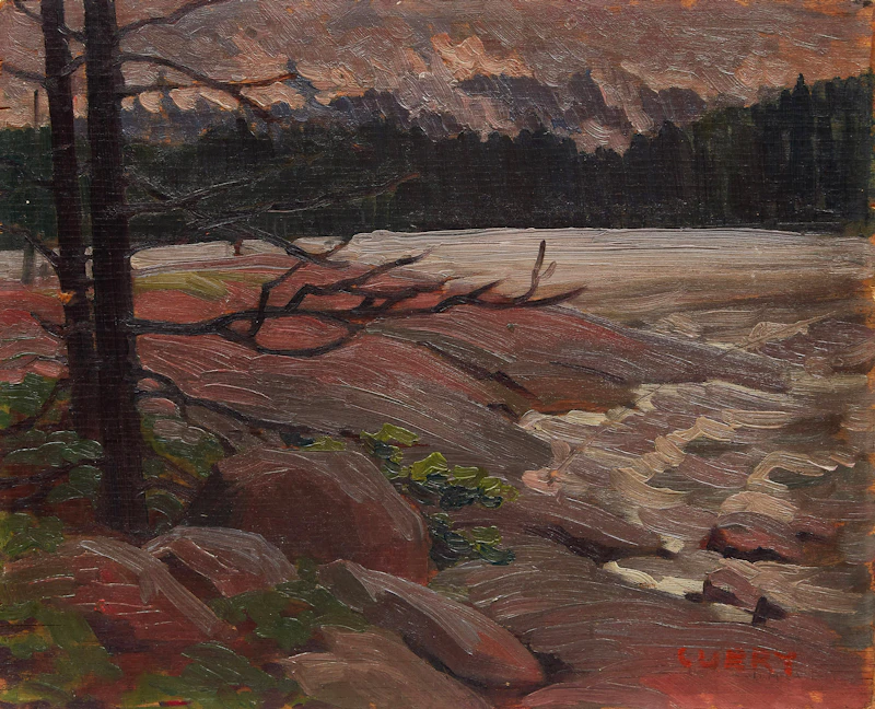 Ethel Luella Curry, North Lake, Haliburton, oil on board, 1932 - view 2