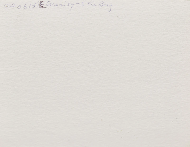 Doris Jean McCarthy, Serenity - E The Berg, watercolour, 2004 - view 3