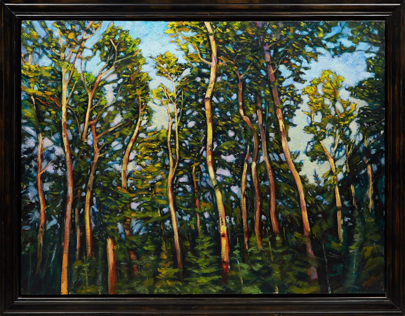 Paul Mantrop, Birches Sway, oil on canvas - view 2