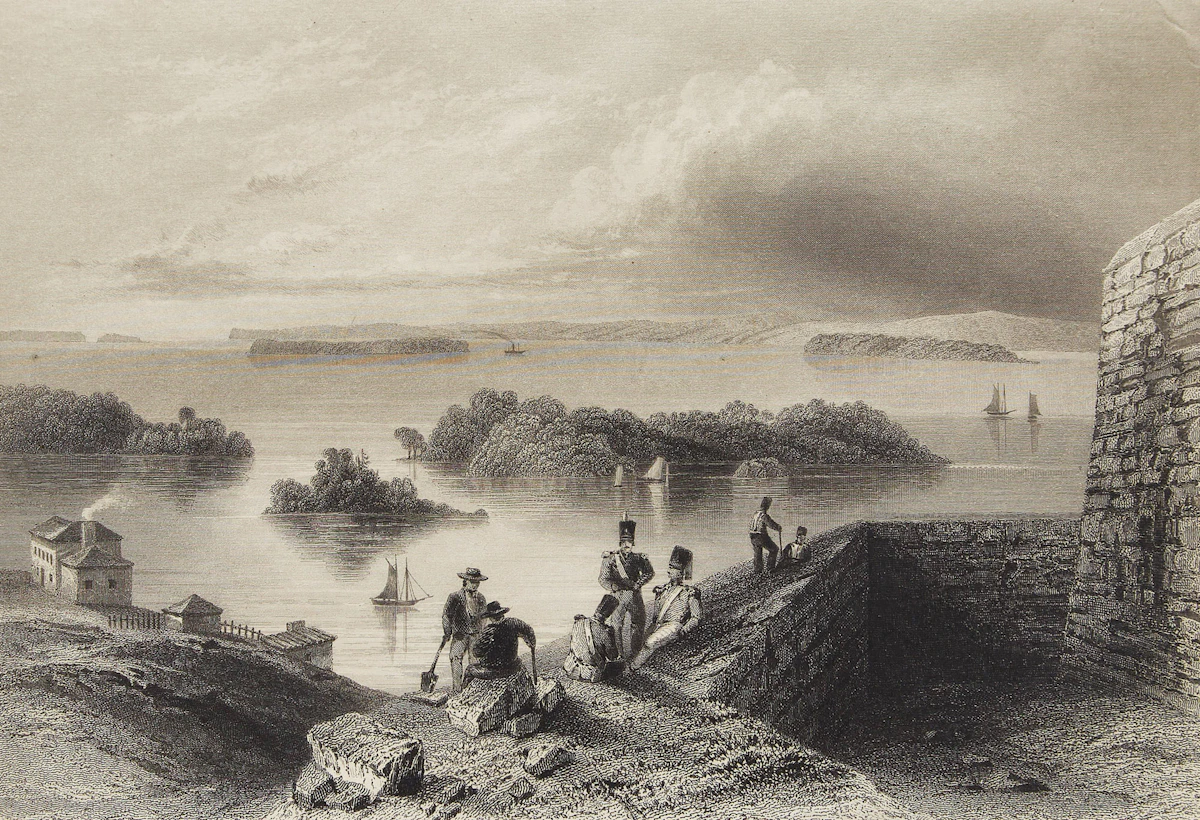 William Henry Bartlett, View from the Citadel at Kingston, engraving