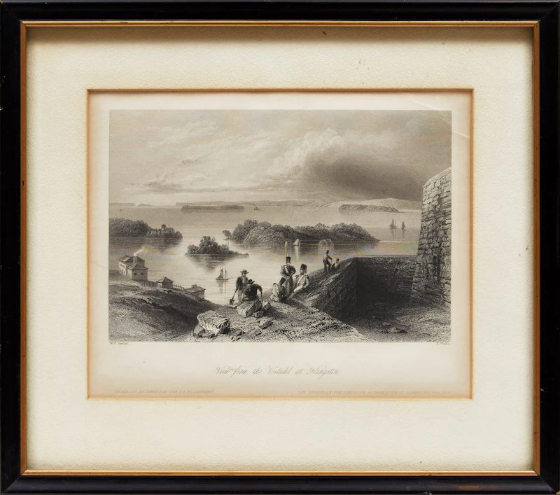 William Henry Bartlett, View from the Citadel at Kingston, engraving - view 2