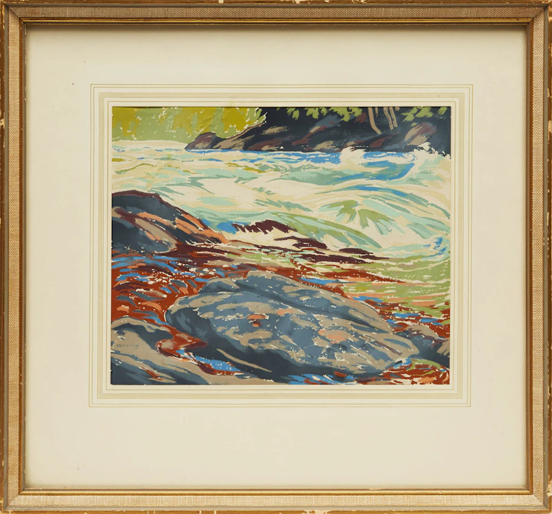 Joseph Ernest Sampson, Untitled (Rushing River), silkscreen - view 2