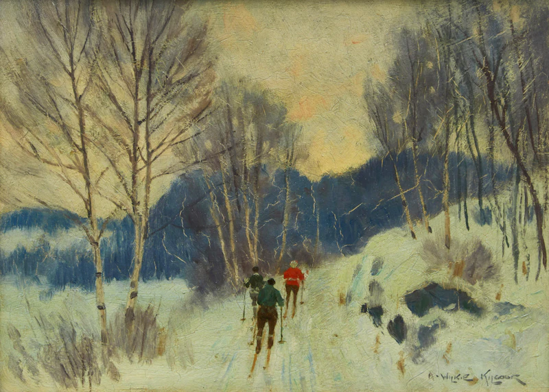 Cross Country Skiiers by Andrew Wilkie Kilgour