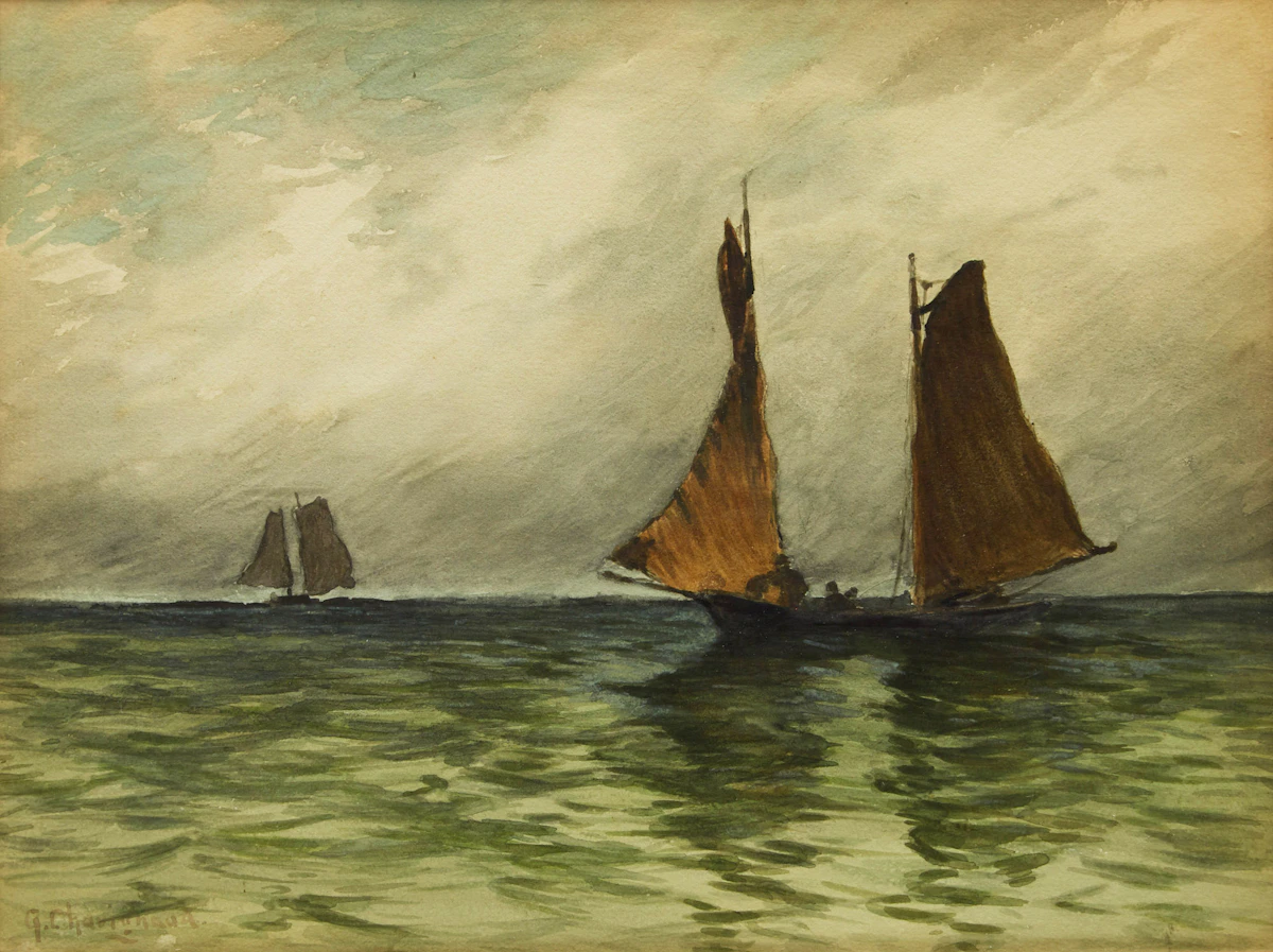 Georges Chavignaud, Lake Ontario, watercolour
