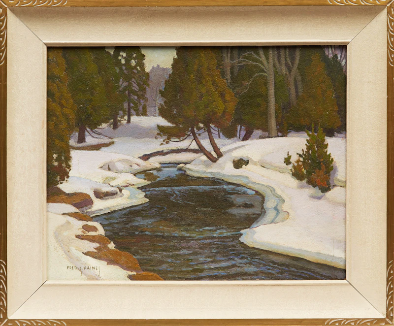 Frederick Stanley Haines, Winter Day, Collingwood, oil on panel - view 2