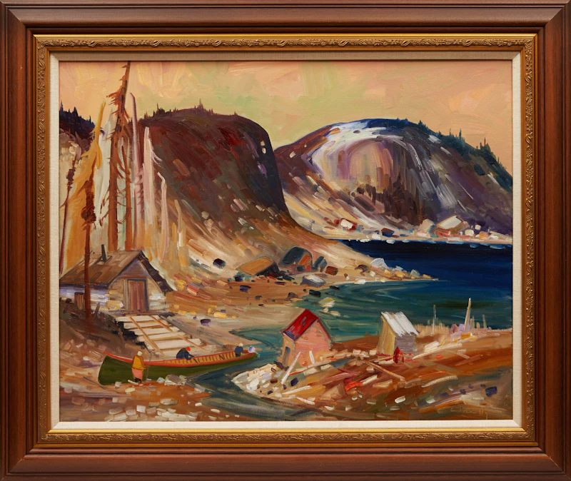 Louis Tremblay, La Cache du Lac Robert, oil on canvas - view 3