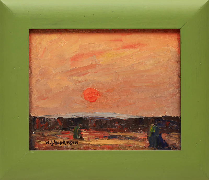 William John Hopkinson, Red Sun, oil on canvas - view 3
