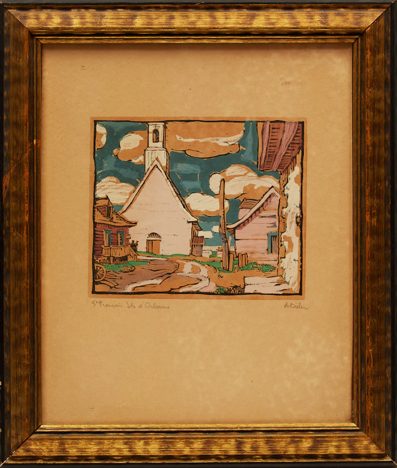 André Charles Biéler, St. Francois, Ile d’Orleans, colour woodblock - view 3