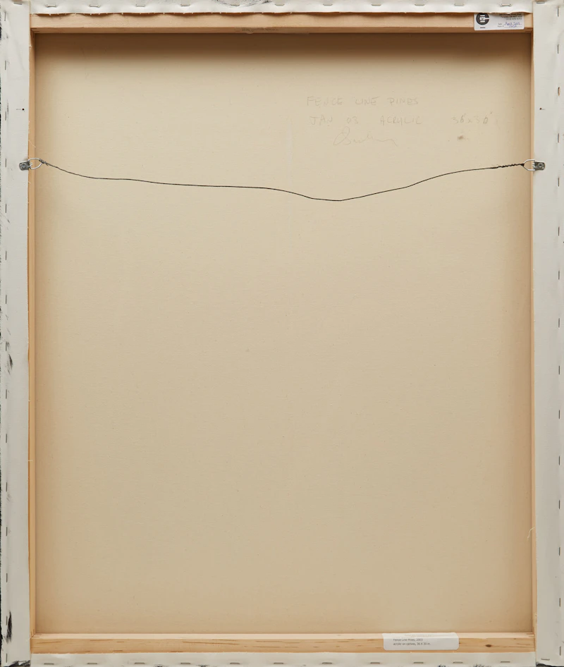Drew Burnham, Fence Line Pines, acrylic on canvas, 2003 - view 3