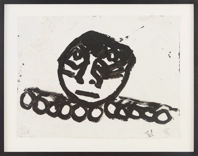 John Scott, Head, ink on paper, 1994 - view 2